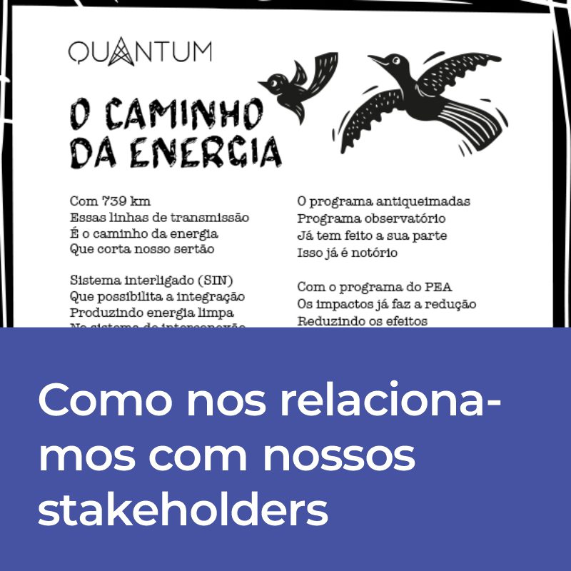 Como nos relacionamos com nossos stakeholders